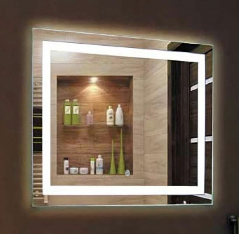 Изображение товара Зеркало Relisan Doris 120 х 80 см, с LED подсветкой и сенсорным выключателем, Гл000025833