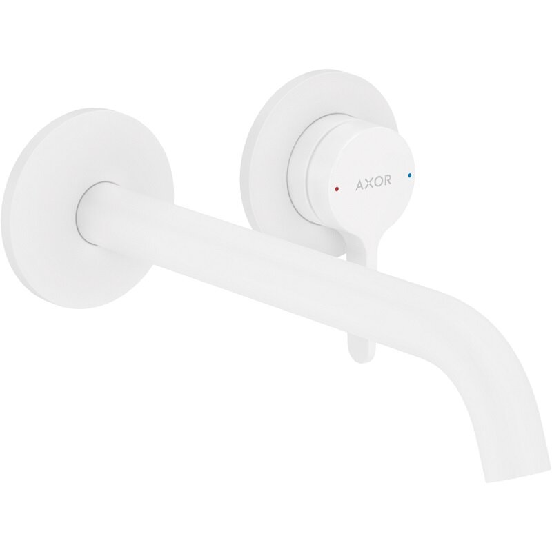 Изображение товара Смеситель для раковины Axor One 48120700 с донным клапаном, белый матовый