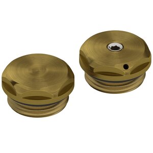 Изображение товара Спускной клапан и заглушка Сунержа, d 25 мм / G 1/2 дюйма НР, 2 штуки, цвет состаренная бронза, 05-1201-0000