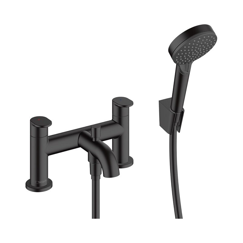 Изображение товара Смеситель для ванны и душа Hansgrohe Vernis Blend 71461670 черный матовый
