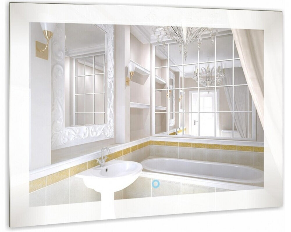 Изображение товара Зеркало Relisan Linda 90 х 70 см, с LED подсветкой и сенсорным выключателем, Гл000025944