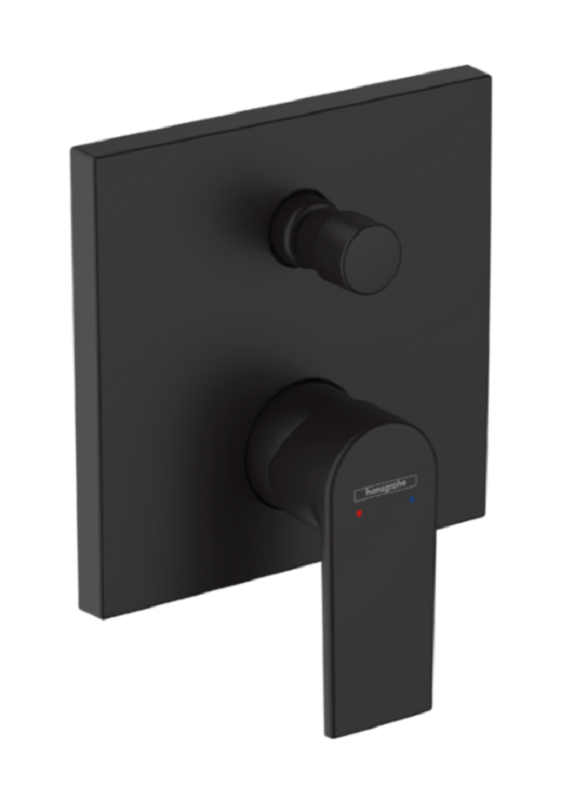 Изображение товара Смеситель для ванны и душа Hansgrohe Vernis Shape 71469670 черный матовый