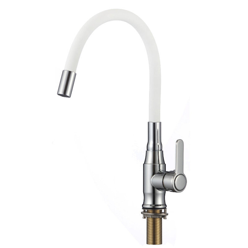 Изображение товара Смеситель для кухонной мойки Savol с гибким изливом S-2805A02 белый хром