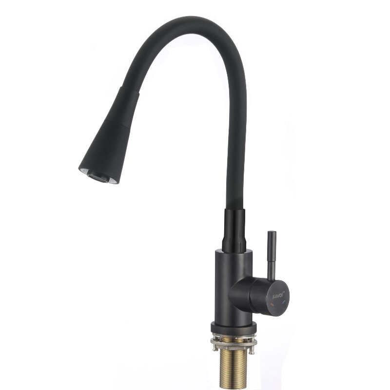 Изображение товара Смеситель Savol S-3002HM с гибким изливом, черный