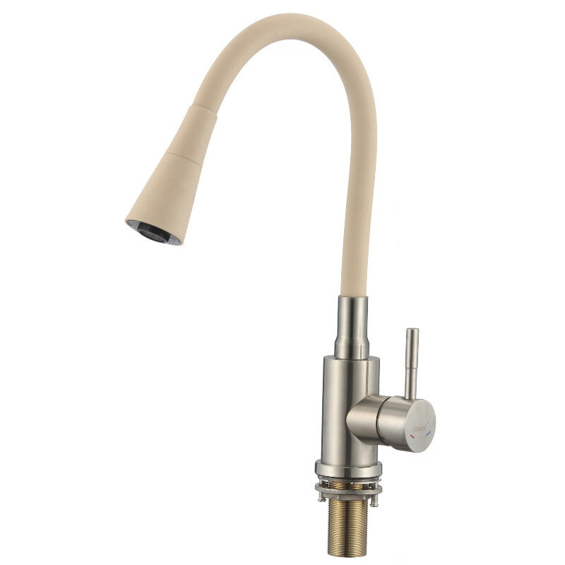 Изображение товара Смеситель для кухонной мойки Savol с гибким изливом бежевый S-3002LM12