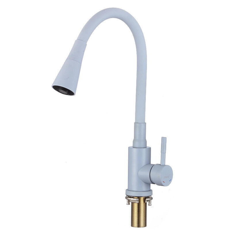 Изображение товара Смеситель для кухонной мойки Savol S-3002QM с гибким изливом серый