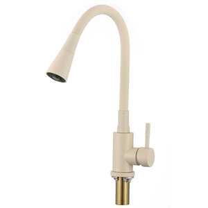 Изображение товара Смеситель для кухонной мойки Savol, с гибким изливом, цвет бежевый, S-3002YM