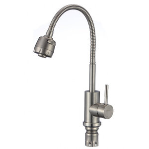 Изображение товара Смеситель для кухонной мойки Savol, с гибким изливом, цвет сатин, S-SUS3002-1