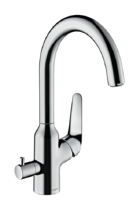 Изображение товара Смеситель для кухонной мойки Hansgrohe Focus, 71803000, с запорным вентилем, хром