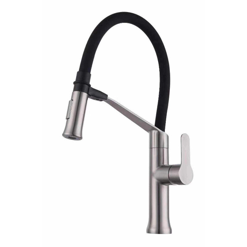 Изображение товара Смеситель для кухонной мойки Savol с гибким изливом черный/сатин