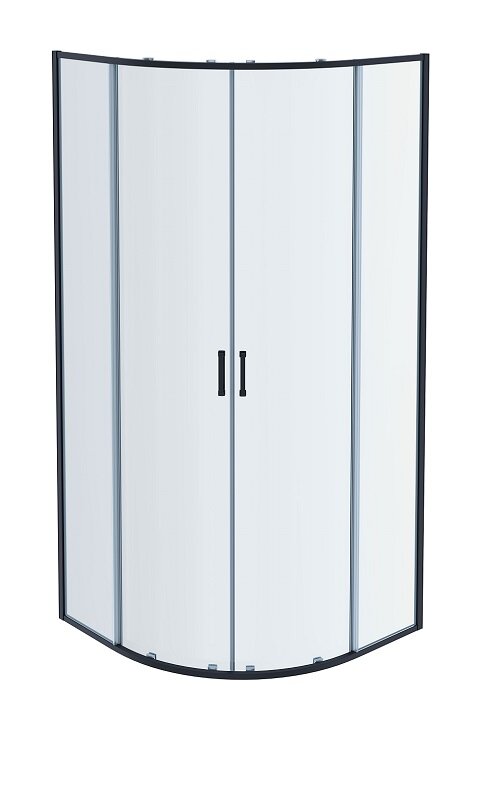 Изображение товара Душевой уголок Aquatek 80x80 см с раздвижными дверями и черным профилем