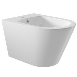 Изображение товара Подвесное биде Aqueduto Cone из фаянса белого цвета для ванной комнаты