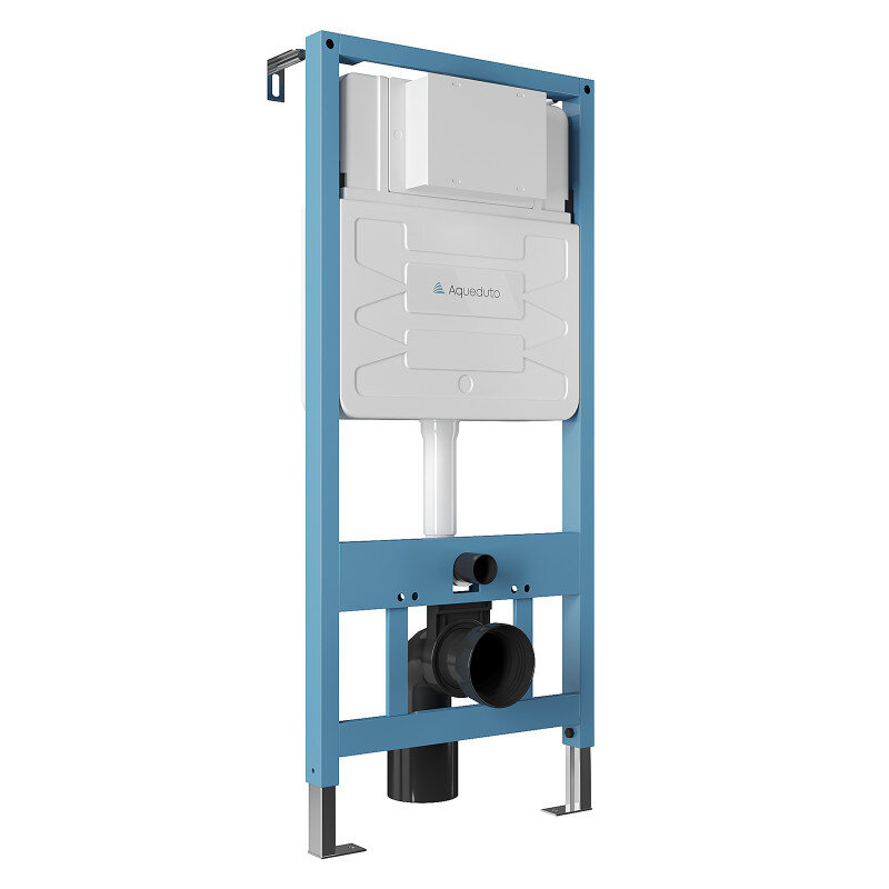 Изображение товара Инсталляция Aqueduto Tecniса для подвесного унитаза с регулируемым сливом и синим цветом