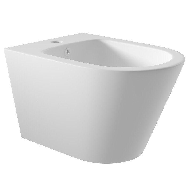 Изображение товара Подвесное биде Aqueduto Cone из фаянса белый матовый 525x365x320 мм