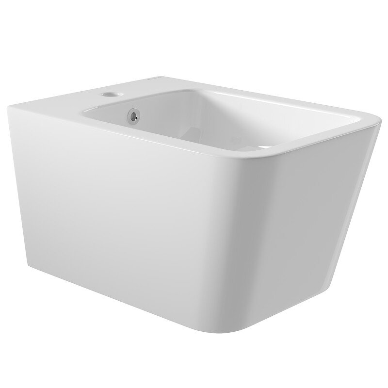 Изображение товара Подвесное биде Aqueduto Macio из фаянса белого цвета, 525x365x320 мм