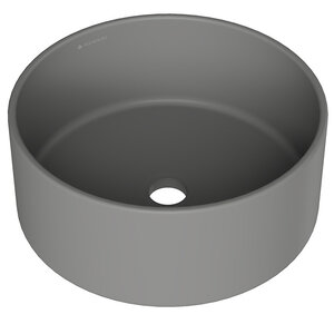 Изображение товара Раковина накладная Aqueduto Espiral 40 см керамика серый матовый