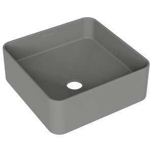 Изображение товара Накладная керамическая раковина Aqueduto Espiral 37 см серый матовый