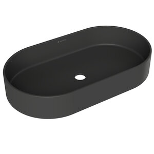 Изображение товара Раковина накладная Aqueduto Espiral 60 см черный матовый керамика