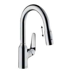 Изображение товара Смеситель для кухонной мойки Hansgrohe Focus, 71821000, с вытяжным изливом, цвет хром
