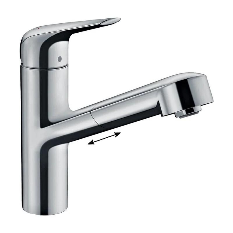 Изображение товара Смеситель для кухонной мойки Hansgrohe Focus с вытяжным изливом хром