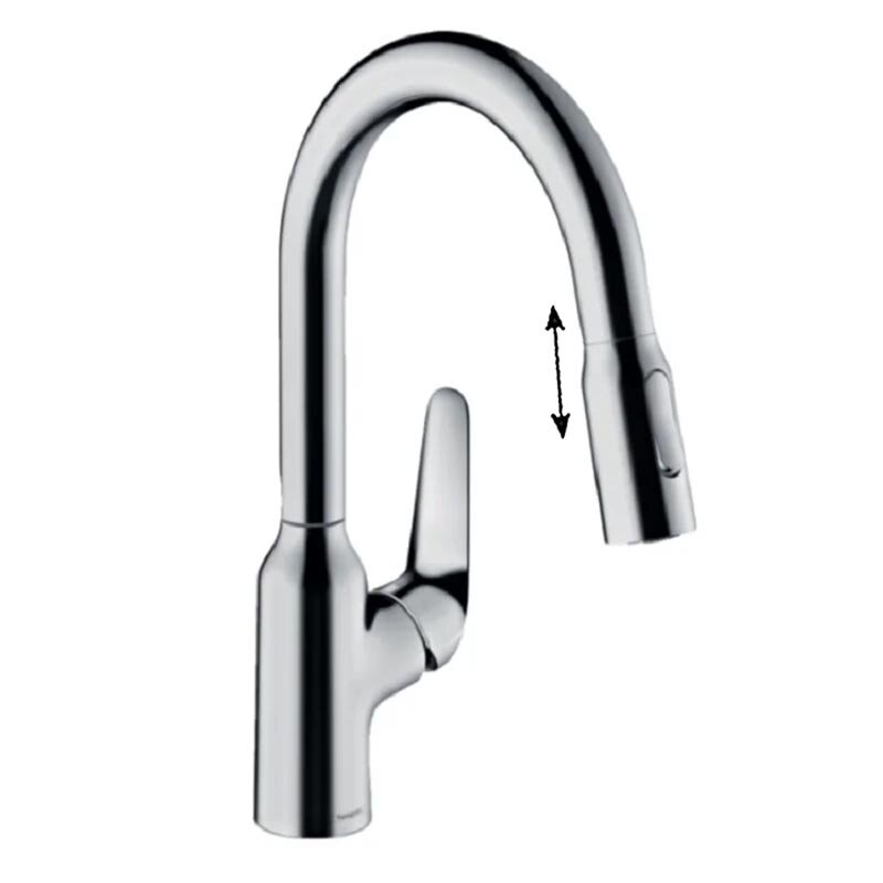 Изображение товара Смеситель для кухонной мойки Hansgrohe Focus с вытяжным изливом хром
