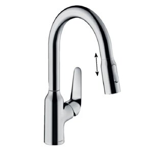 Изображение товара Смеситель для кухонной мойки Hansgrohe Focus, 71862000, с вытяжным изливом, цвет хром