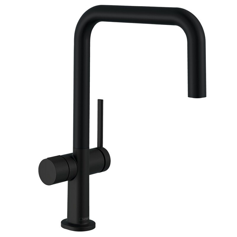 Изображение товара Смеситель для кухонной мойки Hansgrohe Talis 72807670 черный матовый с запорным вентилем
