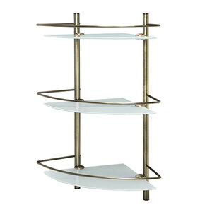 Изображение товара Полка стеклянная WasserKRAFT Exter K-3533 угловая бронза