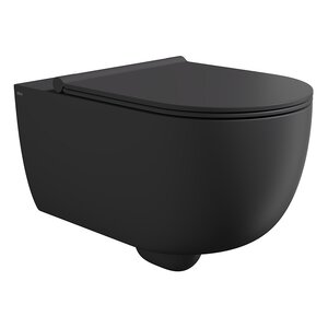 Изображение товара Унитаз подвесной Alice Unica 32240108SET, безободковый, сиденье микролифт, черный матовый