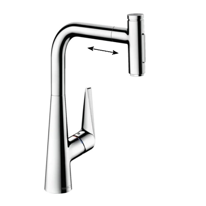 Изображение товара Смеситель для кухонной мойки Hansgrohe Select 72823000 с вытяжным изливом хром