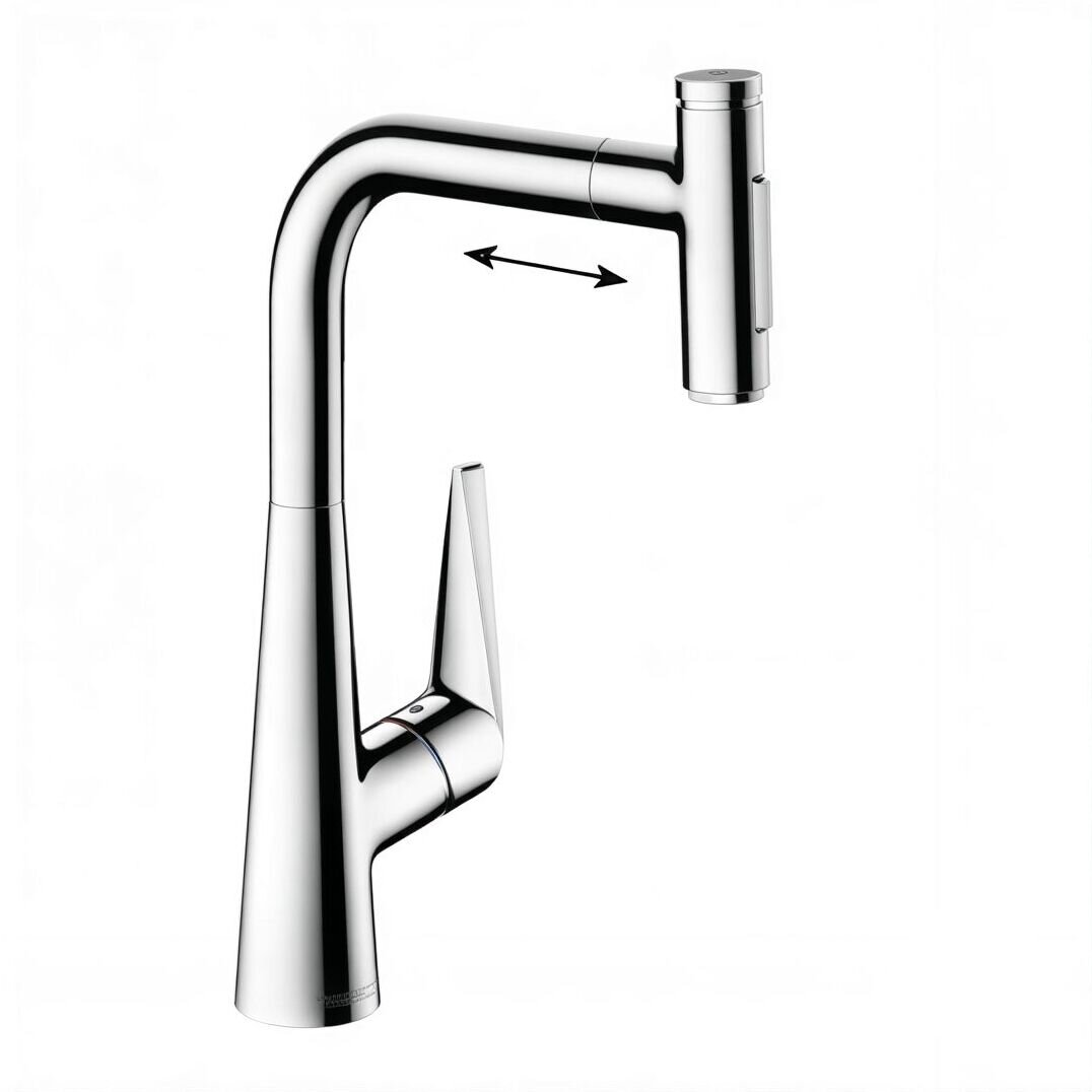 Изображение товара Смеситель для кухонной мойки Hansgrohe Select, 72823000, с вытяжным изливом, хром Изображение товара Смеситель для кухонной мойки Hansgrohe Select, 72823000, с вытяжным изливом, хром