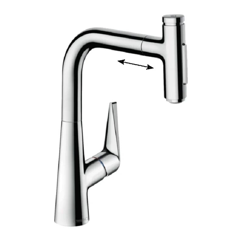Изображение товара Смеситель для кухонной мойки Hansgrohe Select 72824000 с вытяжным изливом Изображение товара Смеситель для кухонной мойки Hansgrohe Select 72824000 с вытяжным изливом