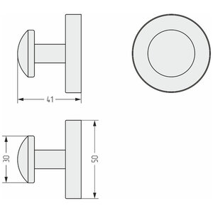 Изображение товара Вешалка настенная Сунержа Сфера белая матовая 50х50 см