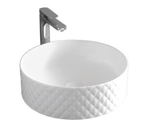 Изображение товара Раковина ArtCeram Rombo OSL009 01 00 круглая накладная белая глянцевая