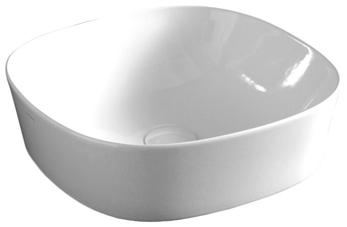 Изображение товара Раковина ArtCeram Ghost GHL001 01 00 квадратная накладная белая глянцевая