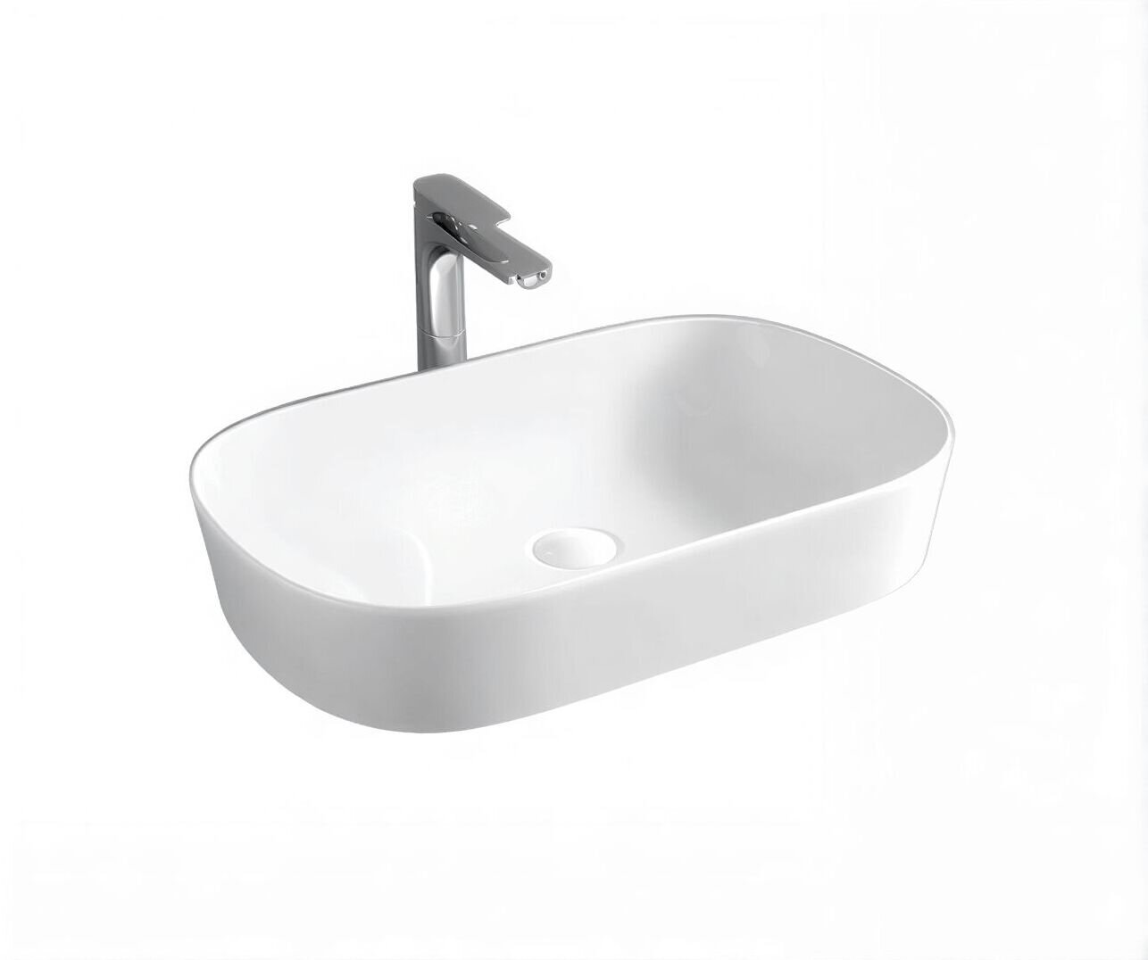Изображение товара Раковина ArtCeram Ghost GHL002 01 00 65x41,5 см белый глянцевый
