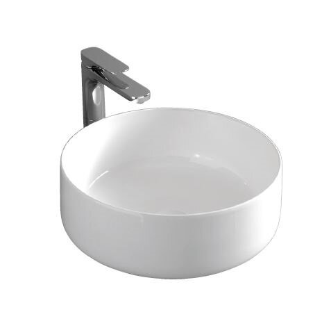 Изображение товара Раковина ArtCeram Cognac Countertop круглой формы белая глянцевая 42х42х16 см