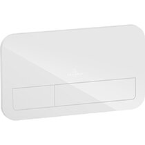 Изображение товара Kлавиша двойная Villeroy&Boch ViConnect 9224 00RE стекло белый глянец для подвесного унитаза