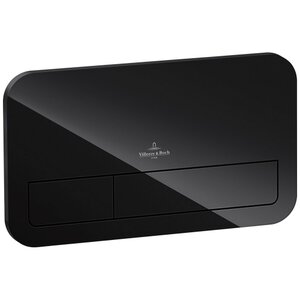 Изображение товара Клавиша двойная стеклянная Villeroy&Boch M200 922400RB, стекло, черный глянец