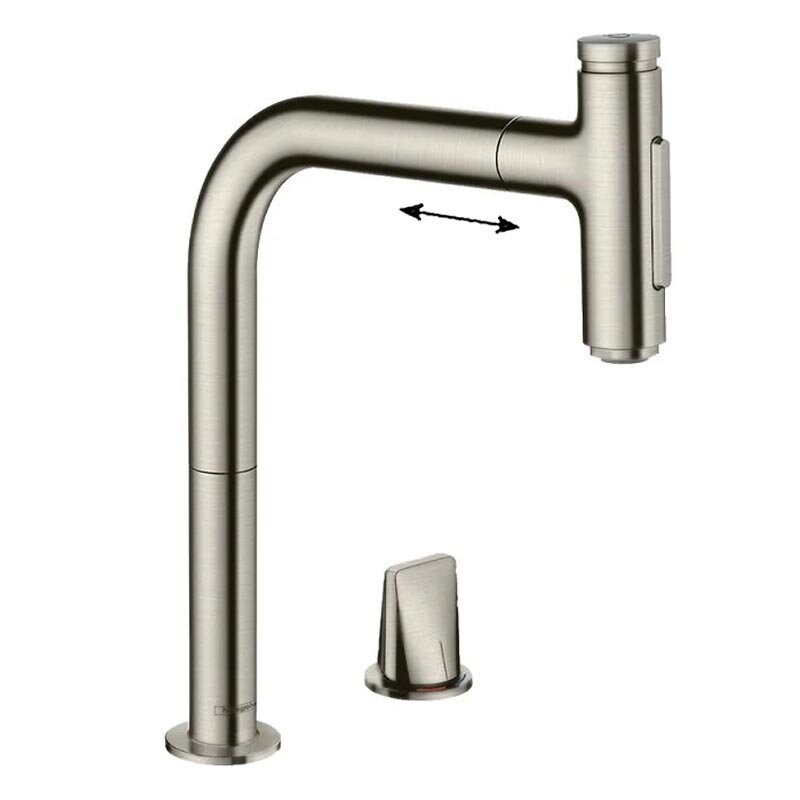 Изображение товара Смеситель для кухонной мойки Hansgrohe Metris Select вытяжной излив 23.5 см