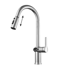 Изображение товара Смеситель Esko K15 LED для кухни, с выдвижным изливом и дисплеем, цвет хром