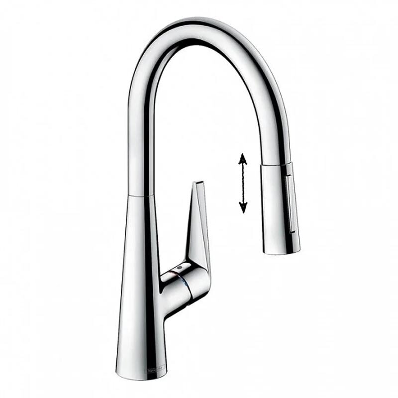 Изображение товара Смеситель Hansgrohe Talis 73851000 с вытяжным изливом, хром