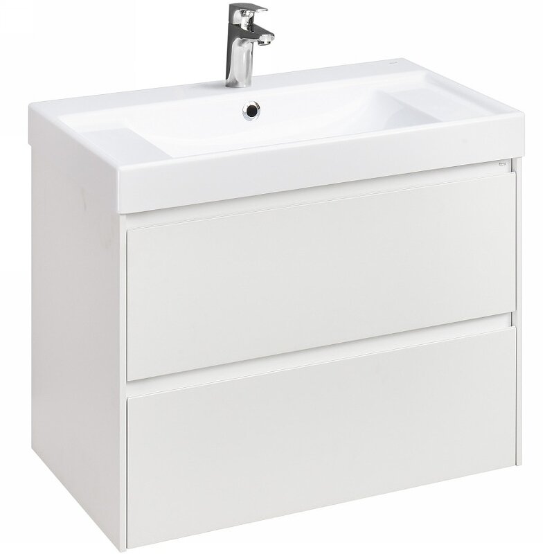 Изображение товара Тумба под раковину Roca Ona 80 см белый матовый подвесная Изображение товара Тумба под раковину Roca Ona 80 см белый матовый подвесная