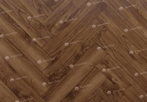 Изображение товара Ламинат Alpine Floor Homflor Herringbone 12 BR, 520, планка 14.3 х 64.4 см, декор Chocolate Walnut, замковый, 12 мм