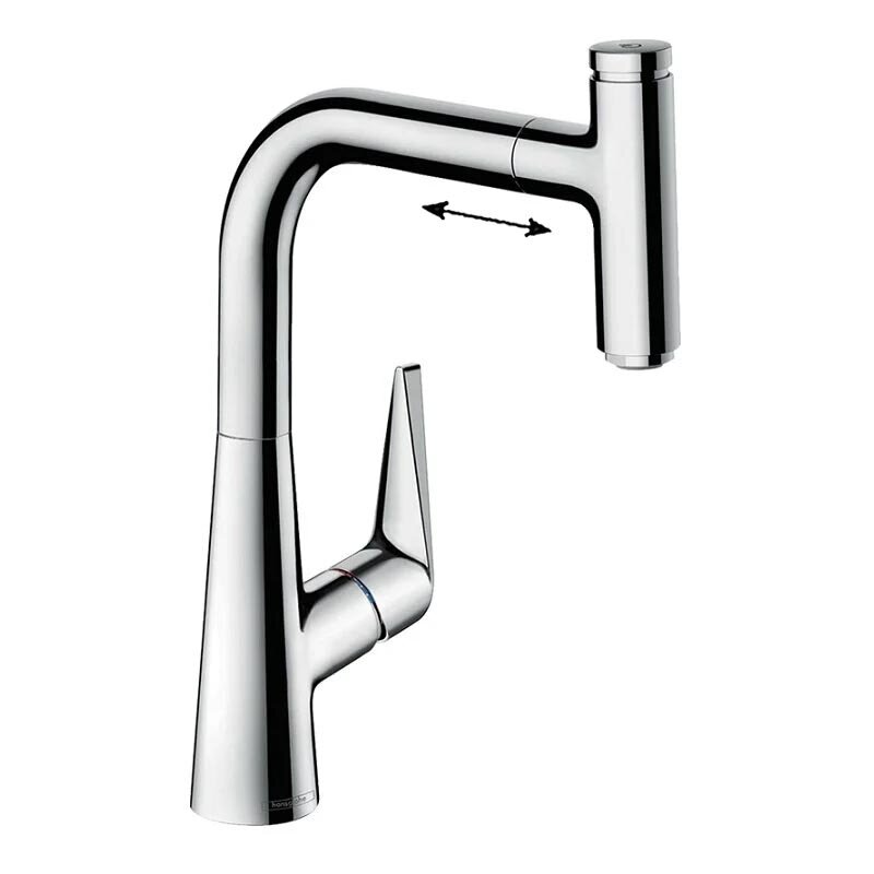 Изображение товара Смеситель для кухонной мойки Hansgrohe Talis Select с вытяжным изливом хром