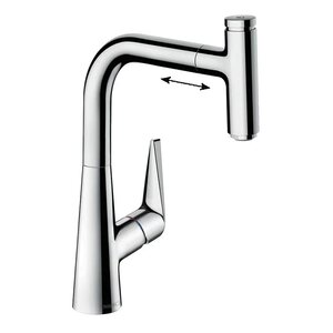 Изображение товара Смеситель для кухонной мойки Hansgrohe Talis Select, 73853000, с вытяжным изливом, хром