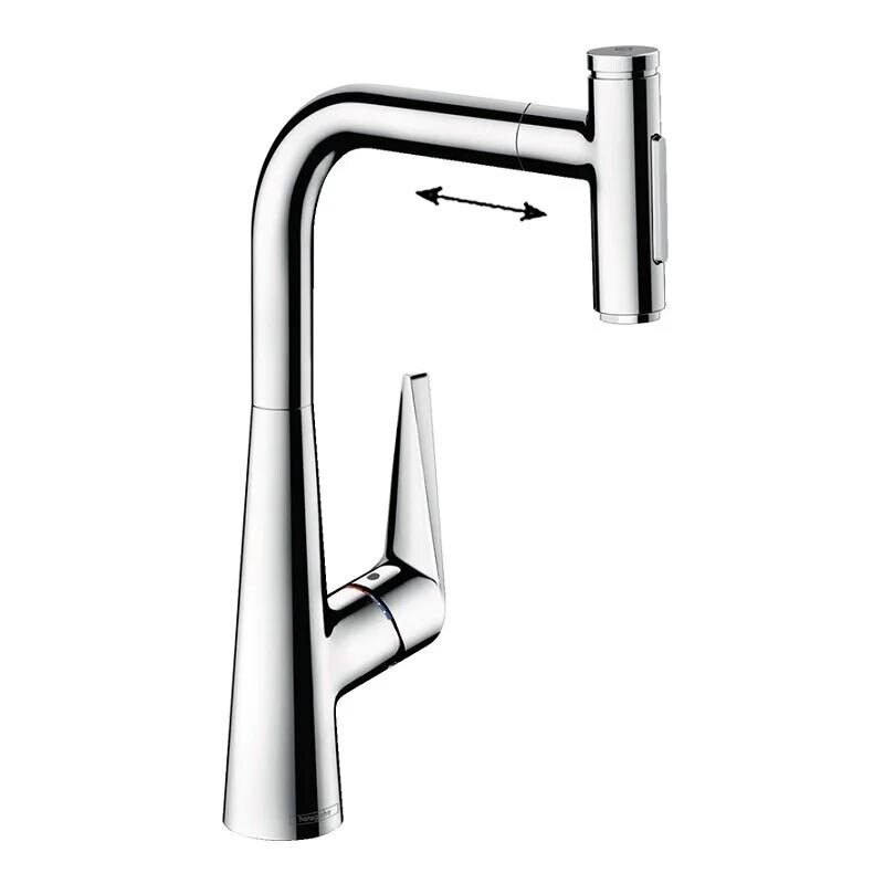 Изображение товара Смеситель для кухни Hansgrohe Talis Select 73867000 с вытяжным изливом хром
