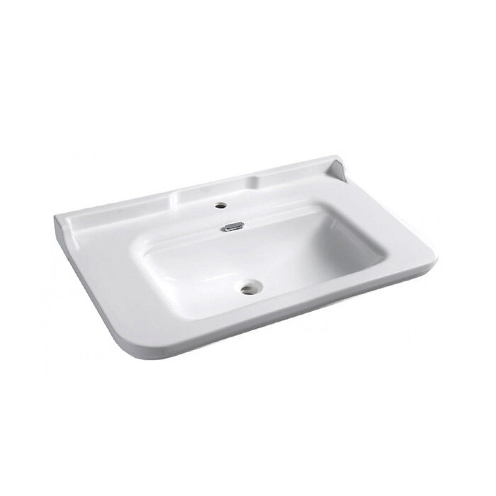 Изображение товара Раковина Kerasan Waldorf 4142K1bi Cr 100 см белая угловая для ванной