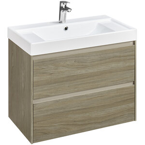 Изображение товара Тумба под раковину Roca Ona 80 см, A857630511, 2 ящика, подвесная, темный вяз