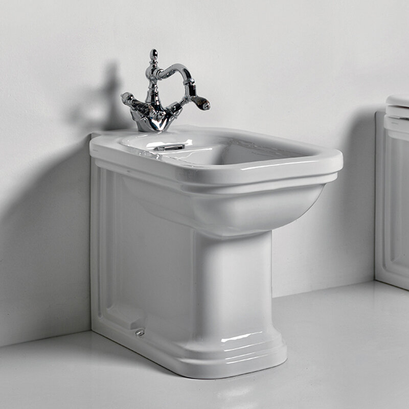 Изображение товара Напольное белое глянцевое биде Kerasan Waldorf 4121K1bi/cr, Италия